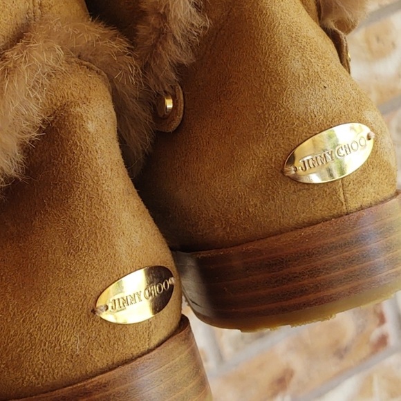 Jimmy Choo Tan Over the Knee Boots Suede - Picture 5 of 12